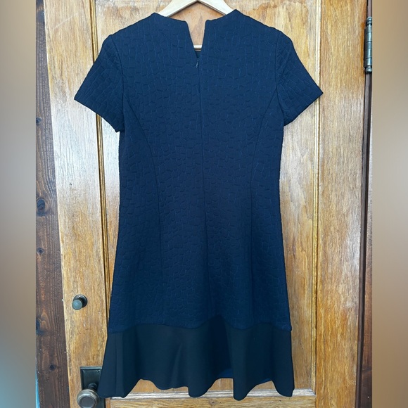 Tory Burch Quilted Jacquard Dress in Navy/Black Size M - Picture 6 of 8